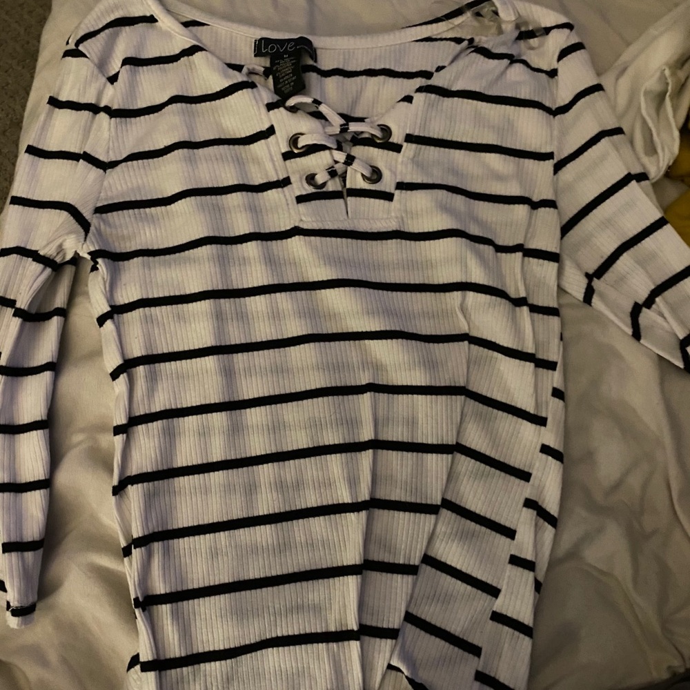 fitted stripped long sleeve
